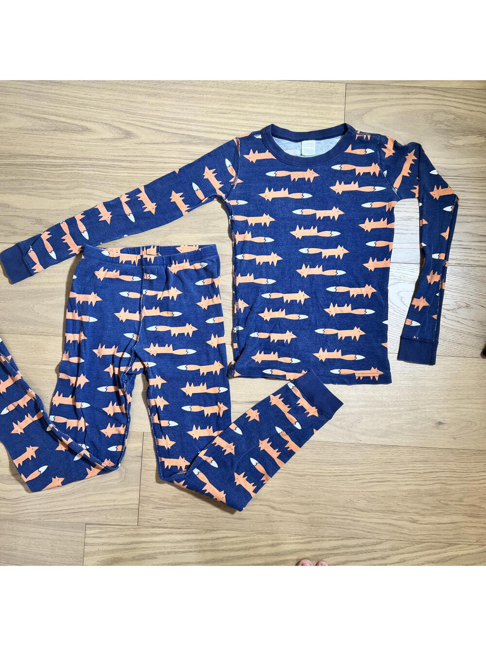 Hanna Andersson Kids PJ Set – Fox Pattern (Top & Bottom) Size 12